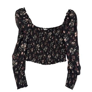 Reformation‎ Pinto Smocked Floral Print Blouse top in Lucien Women's Size Small